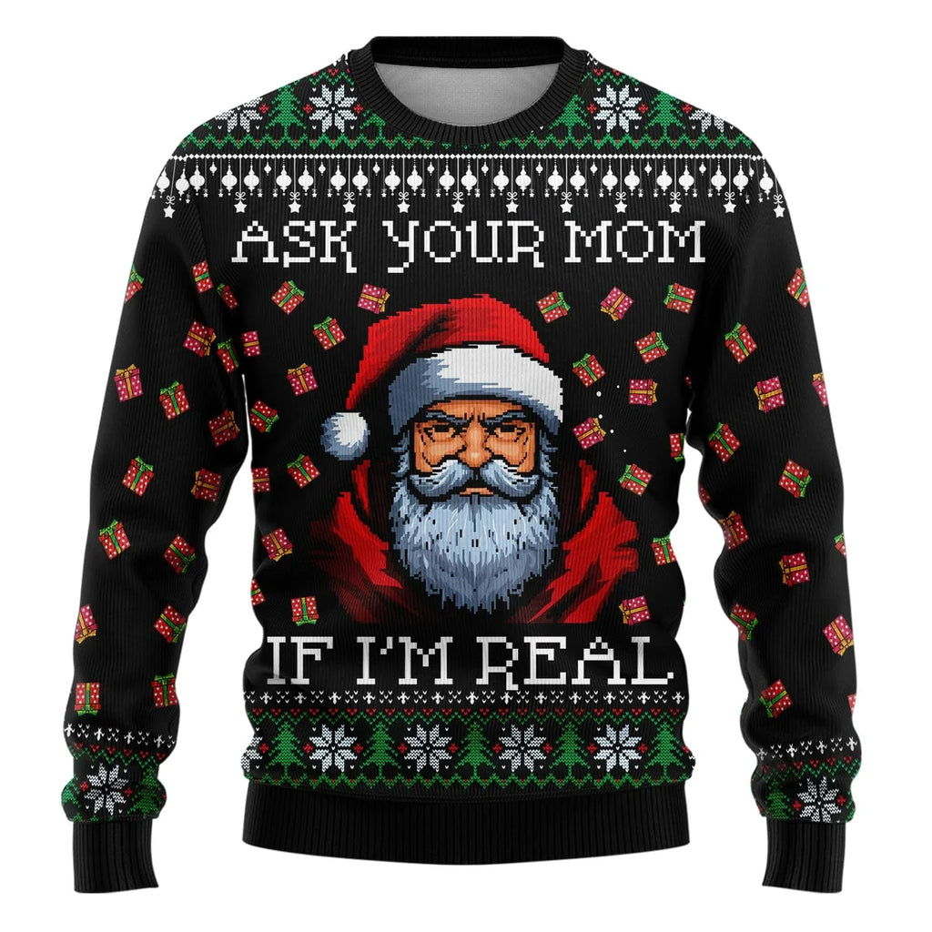 Pull Noel moche ask your mom - Homme