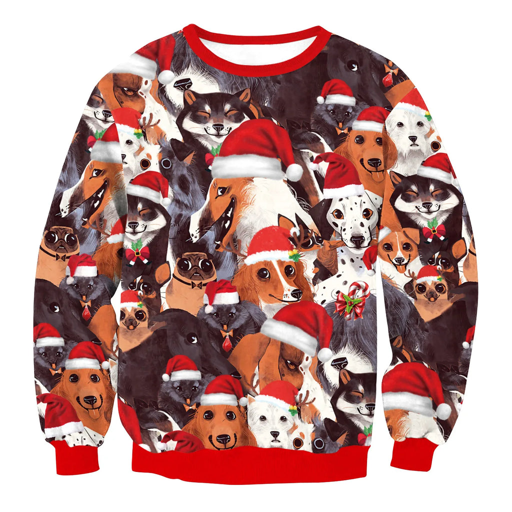 Pull Moche Noel Chiens - Unisexe