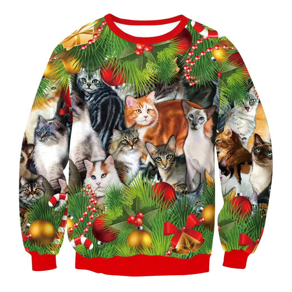 Pull Moche Noel Chats - Unisexe