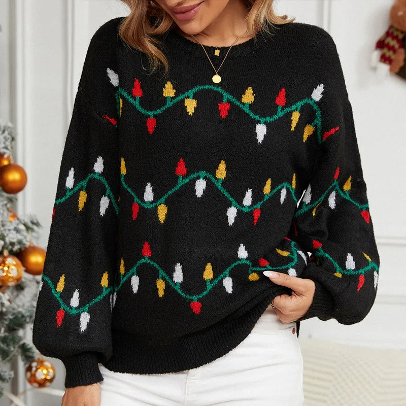 Pull Guirlandes de Noël