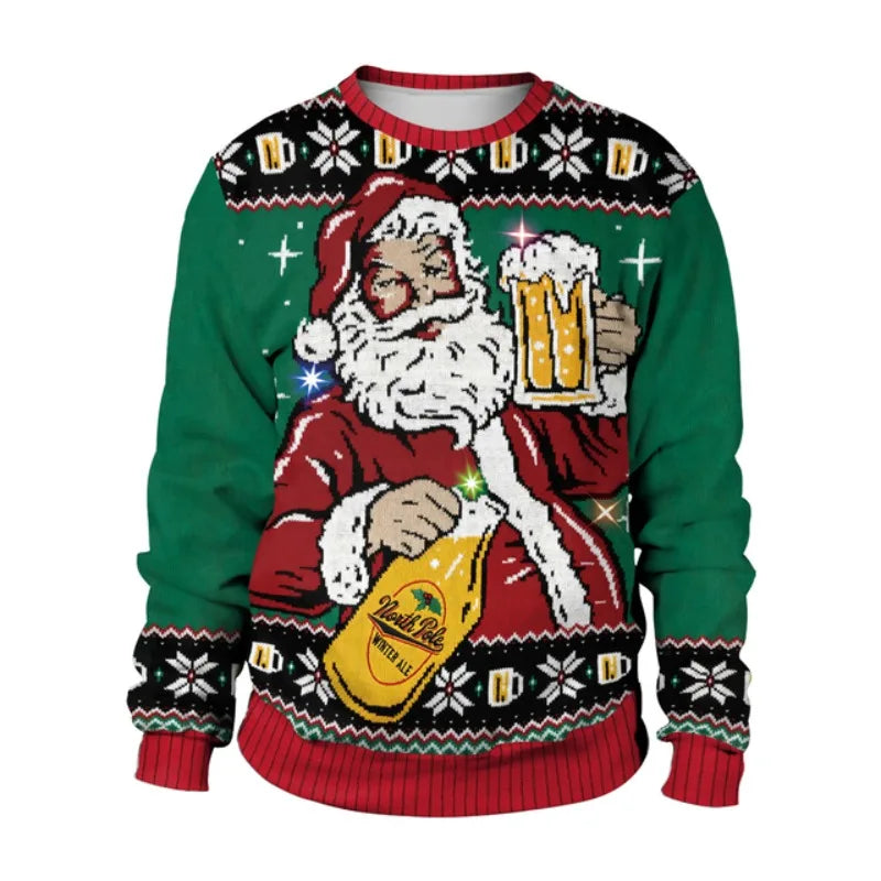 Pull Noel moche retro - Homme